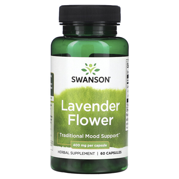 Lavender Flower, 400 mg, 60 Capsules (Капсулы) Swanson