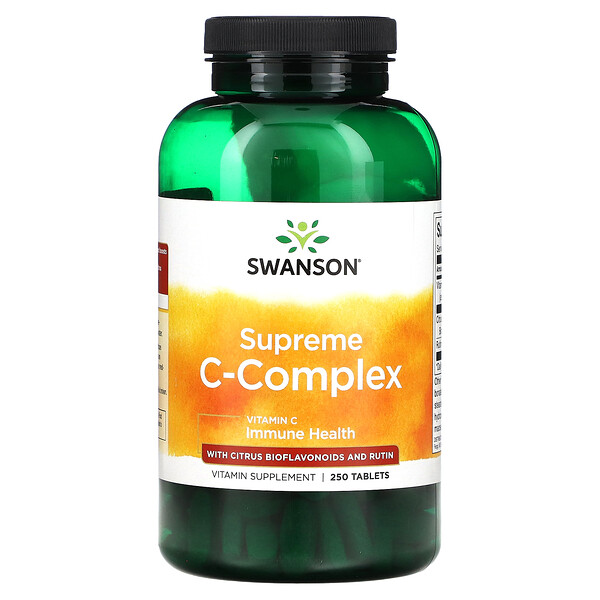 Витамин C с биофлавоноидами и рутином - 500 мг - 250 таблеток - Swanson Swanson