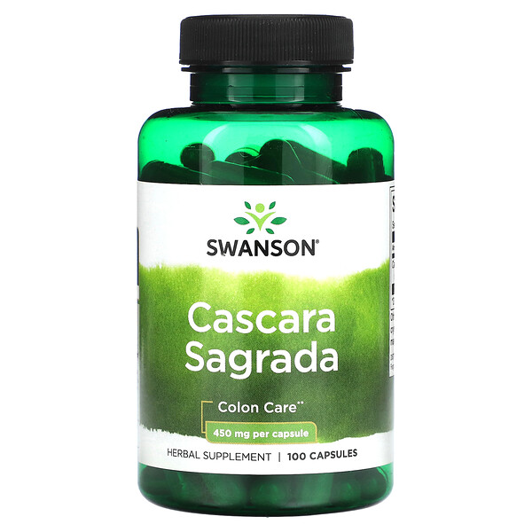 Каскара Саграда, 450 мг, 100 капсул Swanson