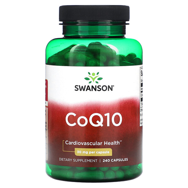 CoQ10, 30 мг, 240 капсул - Swanson Swanson