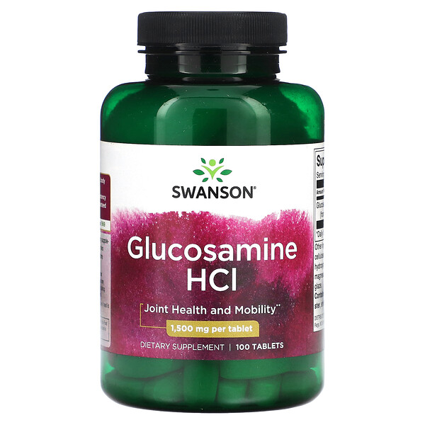 Глюкозамин HCl - 1500 мг - 100 таблеток - Swanson Swanson