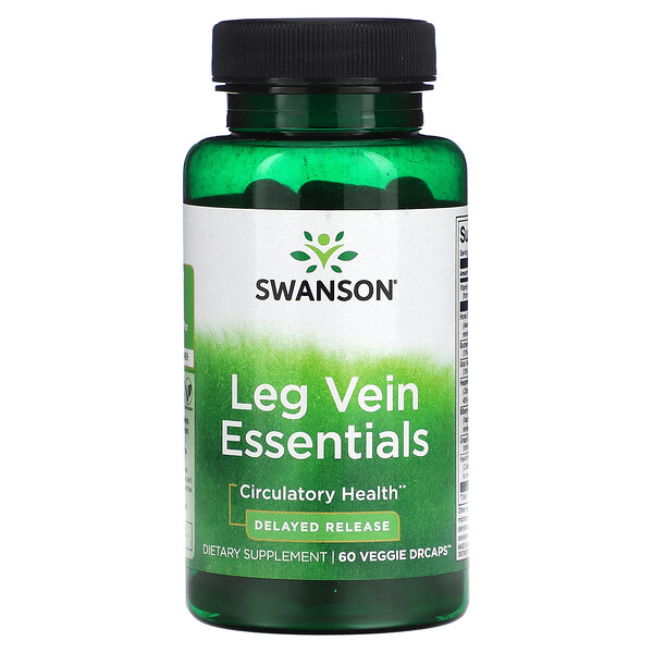 Leg Vein Essentials - 60 растительных DrCaps - Swanson Swanson