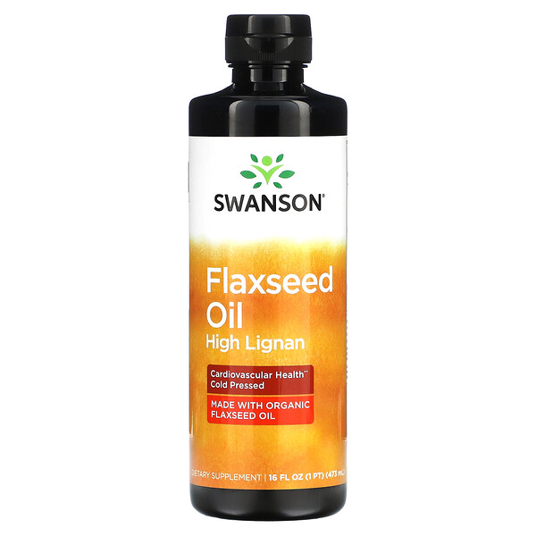 Льняное масло с высоким содержанием лигнанов - 473 мл - Swanson Swanson