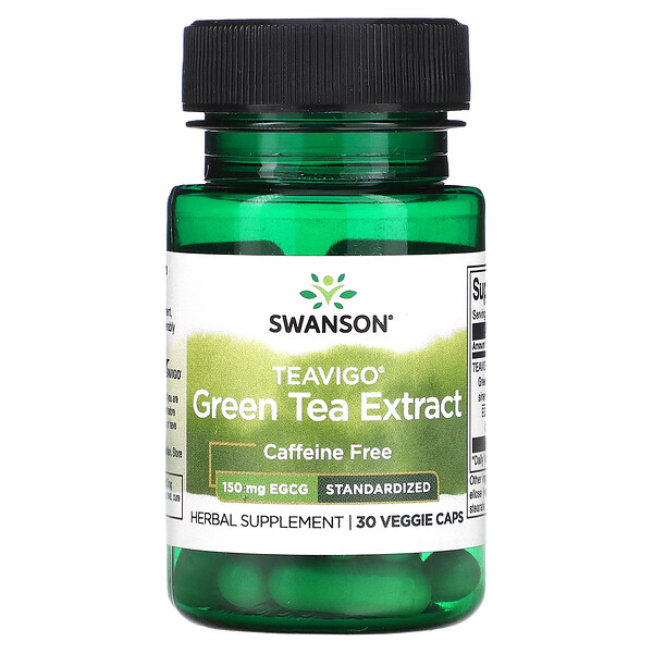 Экстракт зеленого чая Teavigo, 150 мг, 30 растительных капсул Swanson