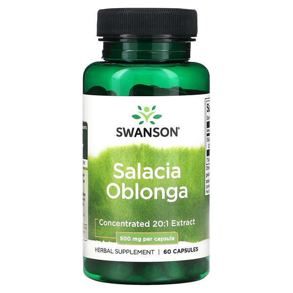 Salacia Oblonga, 500 mg, 60 Capsules (Капсулы) Swanson