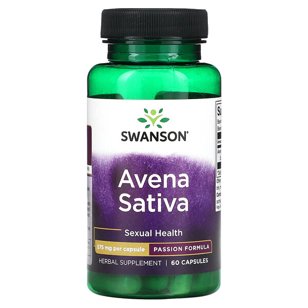 Авена Сатива, 575 мг, 60 капсул Swanson