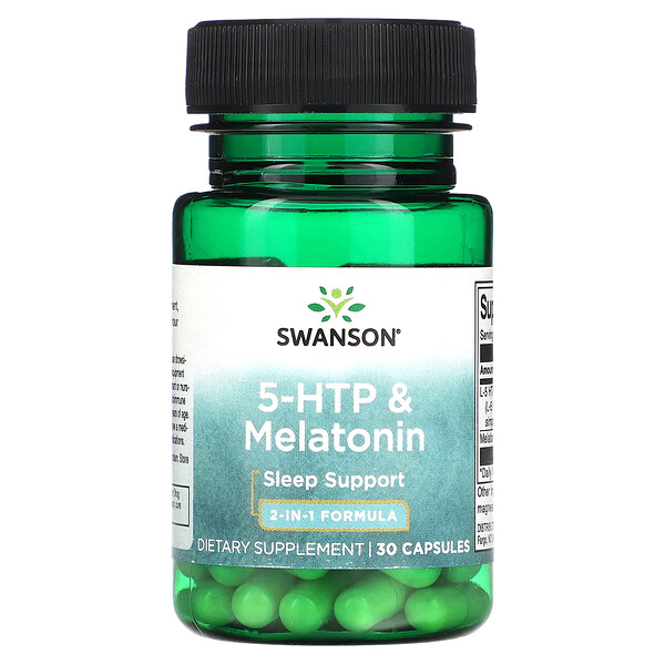 5-HTP и мелатонин, 30 капсул Swanson