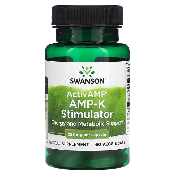 ActivAMP AMP-K Stimulator, 225 mg, 60 Veggie Caps (Вегетарианские капсулы) Swanson