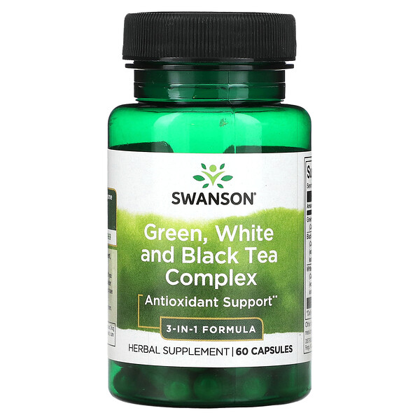 Комплекс зеленого, белого и черного чая - 60 капсул - Swanson Swanson