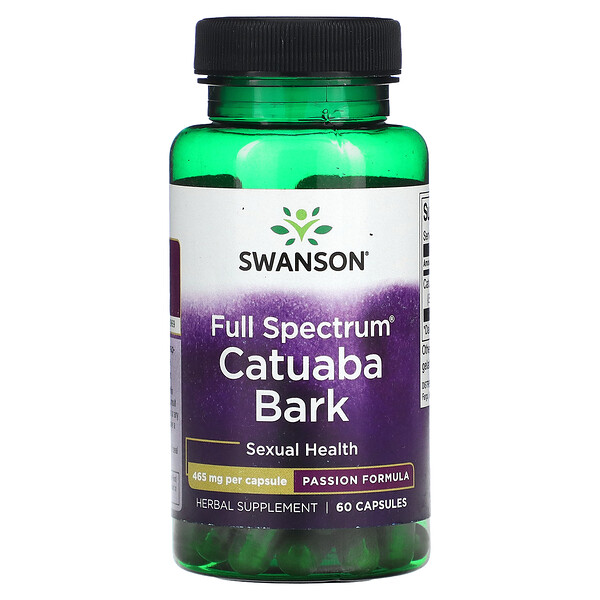 Full Spectrum Catuaba Bark, 465 мг, 60 капсул Swanson