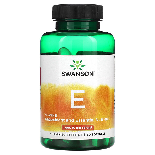 Витамин Е - 1000МЕ - 60 капсул - Swanson Swanson