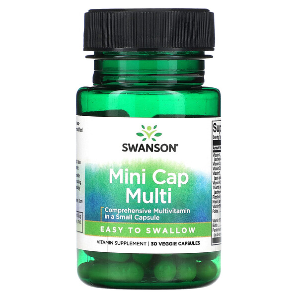 Mini Cap Multi, 30 растительных капсул Swanson