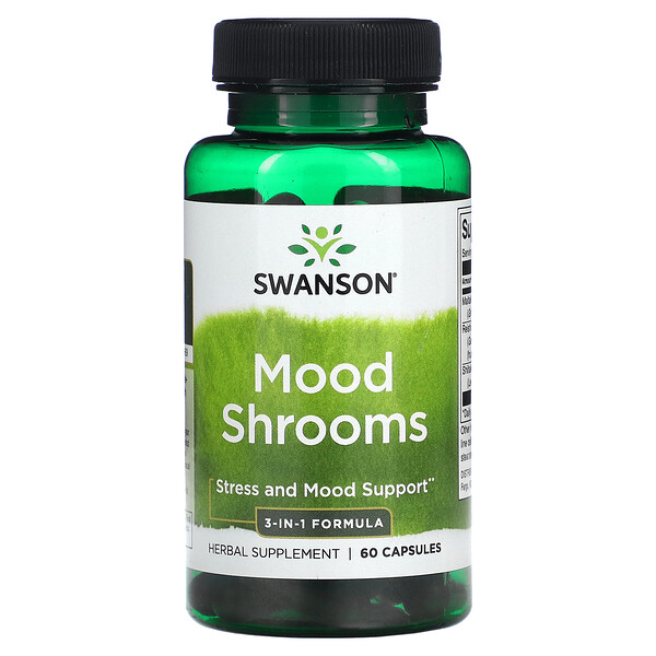 Mood Shrooms, 60 капсул - Swanson - Комплекс грибов Swanson