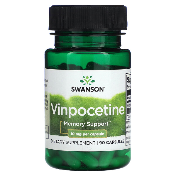 Винпоцетин - 10 мг - 90 капсул - Swanson Swanson