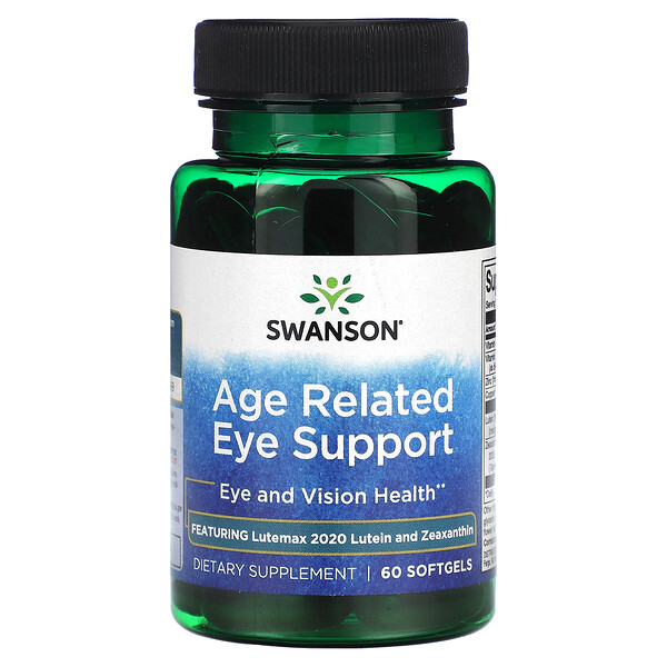 Поддержка зрения с возрастом - 60 мягких капсул - Swanson Swanson