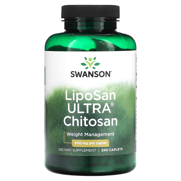 LipoSan Ultra Хитозан, 500 мг, 240 капсул Swanson