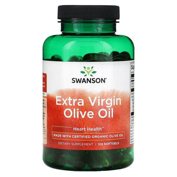 Оливковое масло экстра-класса, 120 мягких таблеток Swanson