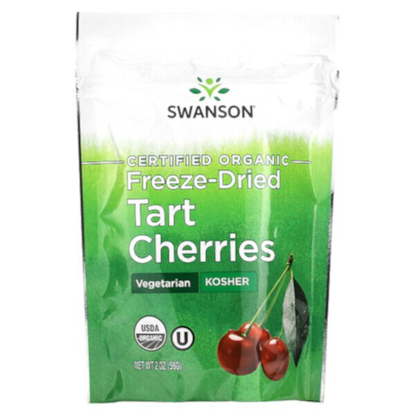 Certified Organic Freeze-Dried Tart Cherries, 2 oz (56 g) Swanson