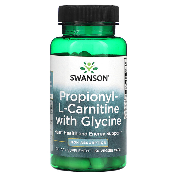 Пропионил-L-карнитин с глицином, 60 растительных капсул Swanson