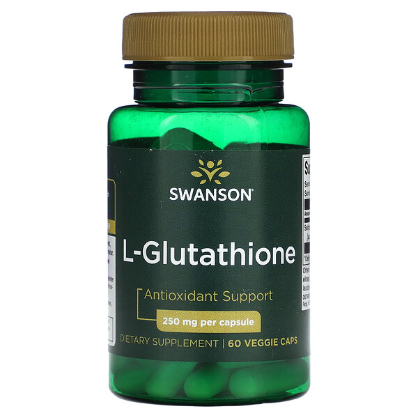 L-глутатион, 250 мг, 60 растительных капсул Swanson