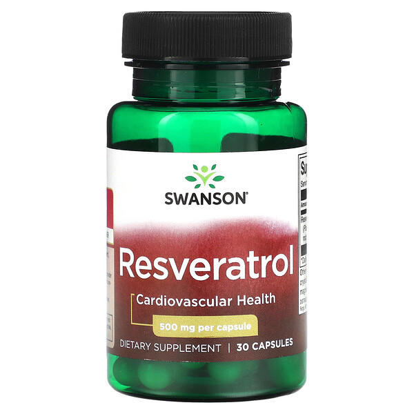 Resveratrol, 500 mg, 30 Capsules Swanson