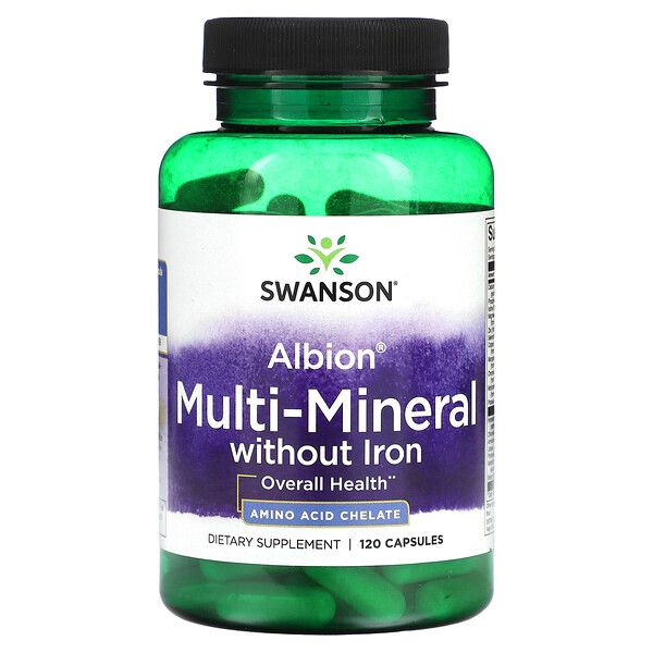 Albion, Multi-Mineral without Iron, 120 Capsules (Капсулы) Swanson