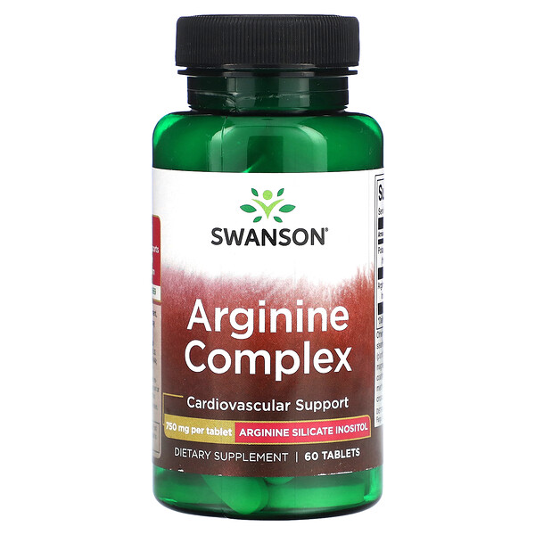 Аргининовый комплекс, 750 мг, 60 таблеток Swanson