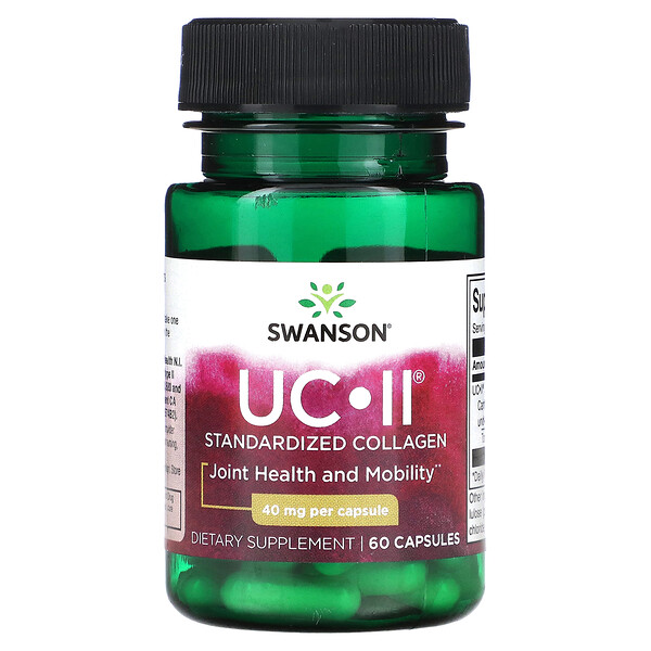 UC-II, Стандартизированный коллаген - 40 мг - 60 капсул - Swanson Swanson