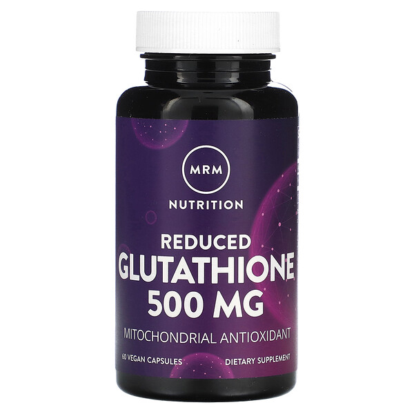 Восстановленный Глутатион, 500 мг, 60 веганских капсул - MRM MRM