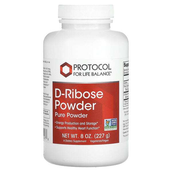 D-Ribose Powder (Порошок), 8 oz (Унции) (227 g) Protocol for Life Balance