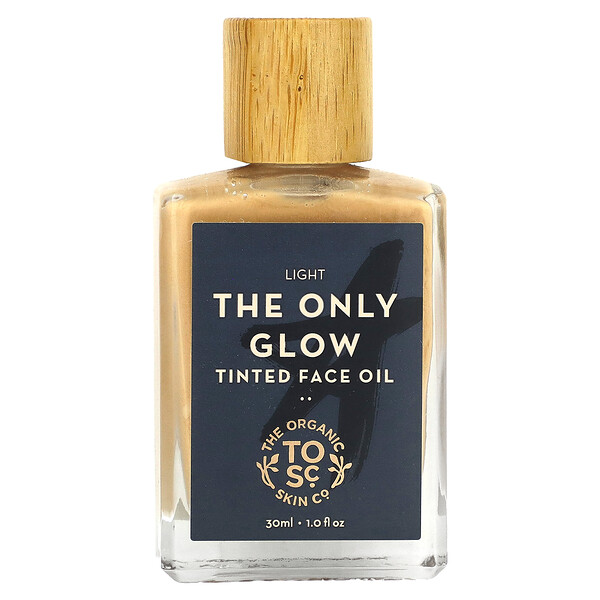 Тональное масло для лица The Only Glow, легкое, 1 жидкая унция (30 мл) The Organic Skin Co.