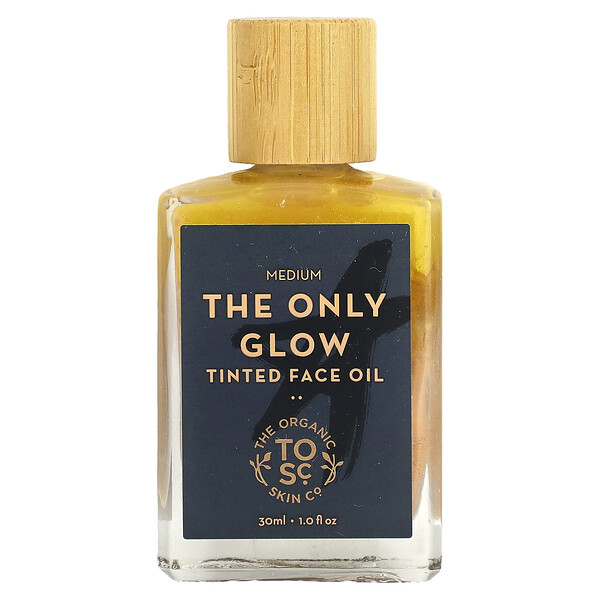 The Only Glow, Тональное масло для лица, средний размер, 1 жидкая унция (30 мл) The Organic Skin Co.