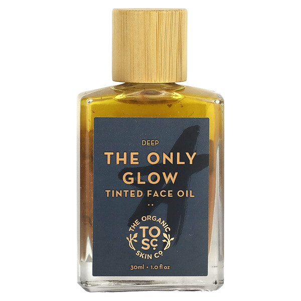 The Only Glow, Тональное масло для лица, глубокое, 1 жидкая жидкая жидкая мазь (30 мл) The Organic Skin Co.