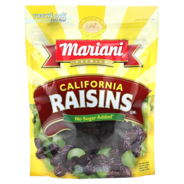 Premium California Raisins, No Sugar Added, 6 oz (170 g) Mariani Dried Fruit