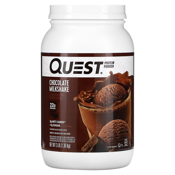Протеиновый порошок, шоколадный молочный коктейль, 3 фунта (1,36 кг) Quest Nutrition