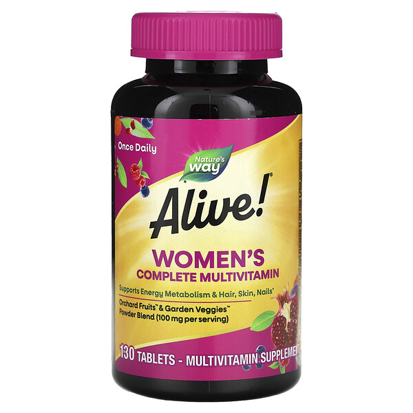 Alive! Women's Complete Multivitamin, 130 Tablets (Таблетки) Nature's Way