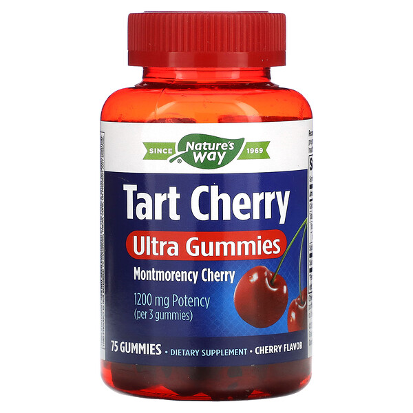 Tart Cherry, Ultra Gummies, вишня, 1200 мг, 75 жевательных конфет (400 мг на одну жевательную конфету) Nature's Way