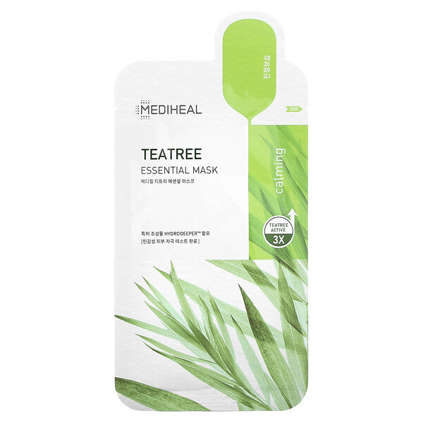 Маска для красоты Tea Tree Essential, 1 лист, 0,81 жидк. унции (24 мл) Mediheal