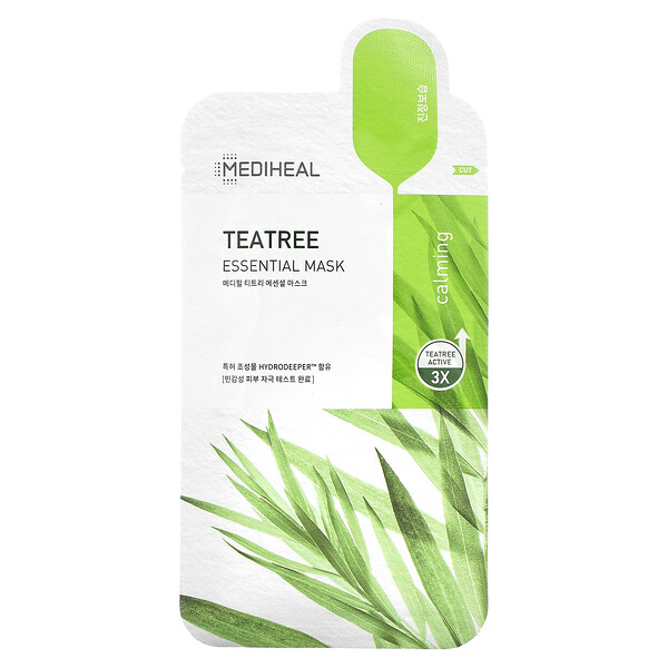 Tea Tree, Essential Beauty Mask, 4 листа по 0,81 жидкой унции (24 мл) каждый Mediheal