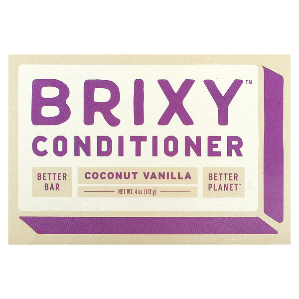 Кондиционер-батончик, кокос-ваниль, 1 батончик, 4 унции (113 г) Brixy