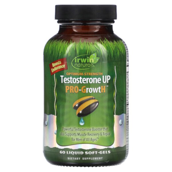 Тестостерон оптимальной силы UP Pro-GrowtH, 60 мягких желатиновых капсул с жидкостью Irwin Naturals