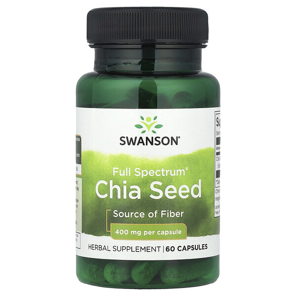 Full Spectrum® Chia Seed, 400 mg, 60 Capsules (Капсулы) Swanson