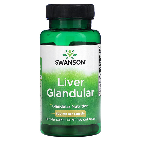 Печеночный Гландуляр - 500 мг - 60 капсул - Swanson Swanson