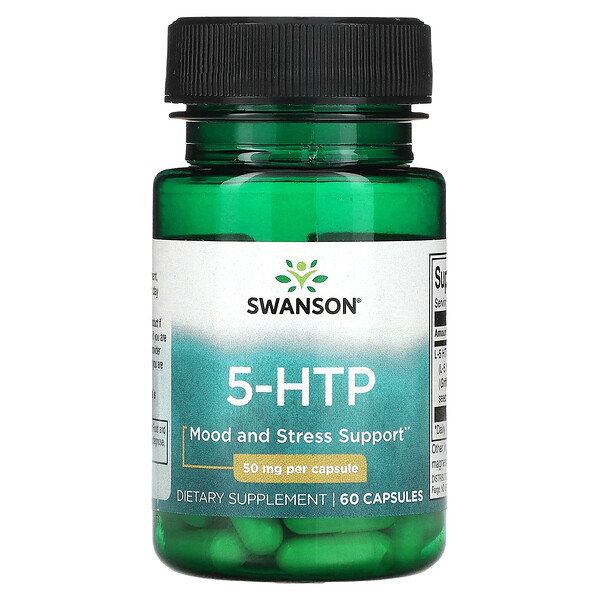 5-HTP, 50 мг, 60 капсул Swanson