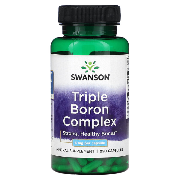 Triple Boron Complex, 3 mg , 250 Capsules (Капсулы) Swanson