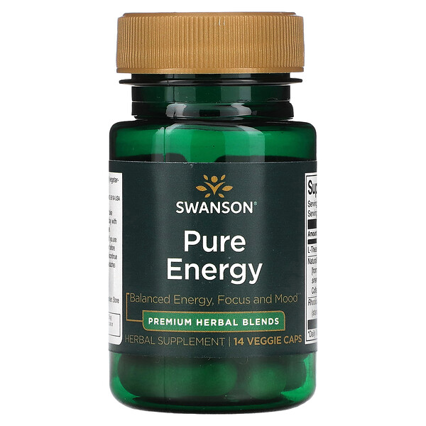 Pure Energy, 14 растительных капсул Swanson