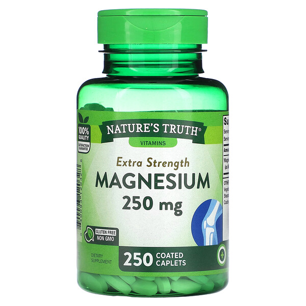 Магний, Экстра сила - 250 мг - 250 обложенных таблеток - Nature's Truth Nature's Truth