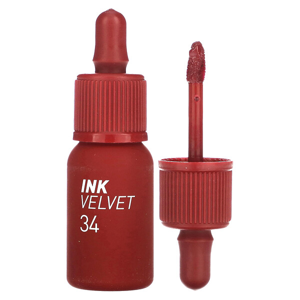 Тинт для губ Ink Velvet, оттенок 34 дымчато-красный, 0,14 унции (4 г) Peripera
