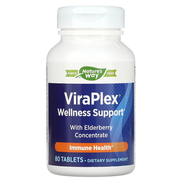ViraPlex Wellness Support с концентратом бузины, 80 таблеток Nature's Way
