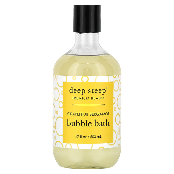 Bubble Bath, Грейпфрут и Бергамот, 17 жидких унций (503 мл) Deep Steep